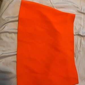 Zara Orange Mini Pencil Skirt Casual
